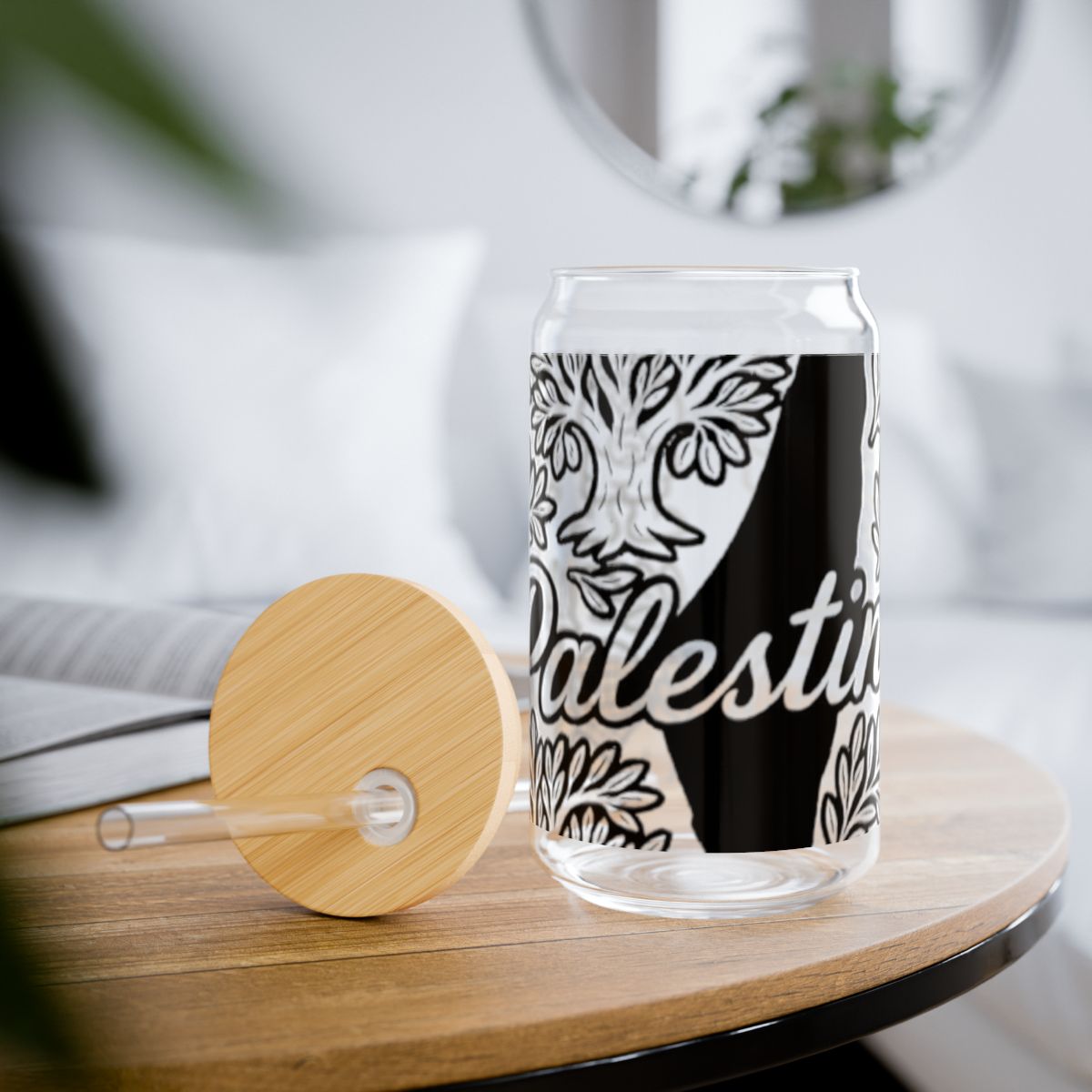 16oz Palestine Handala Borosilicate Glass Jar