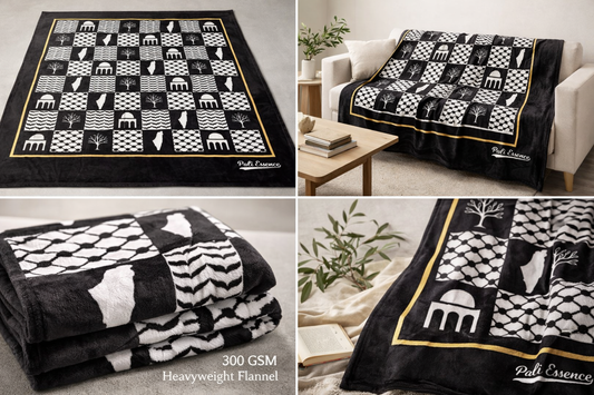 Palestine Kuffeyiah Checkered Blanket