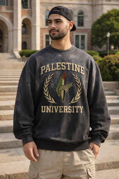 NEVER SILENCED FADED CREWNECK