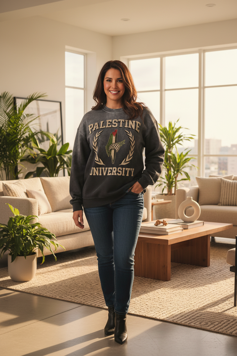 NEVER SILENCED FADED CREWNECK